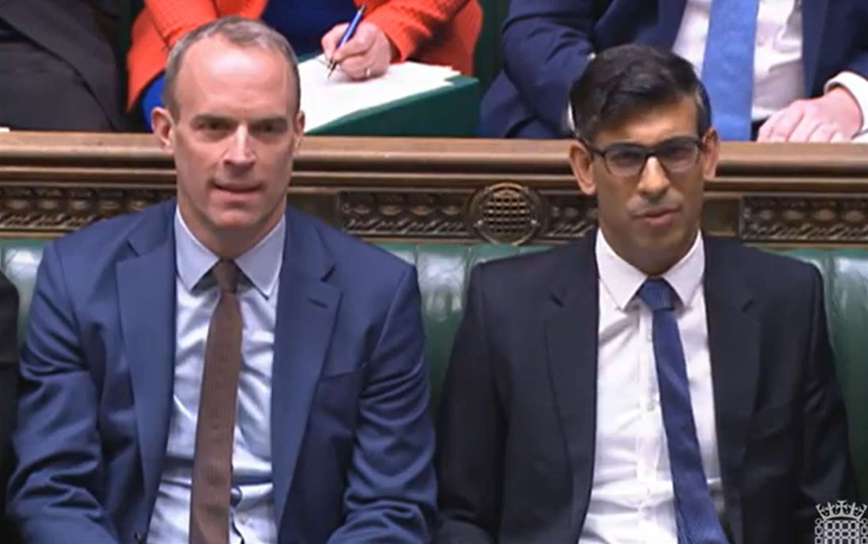 Rishi Sunak said had accepted Dominic Raab’s resignation with ‘great sadness’ (Commons/PA)