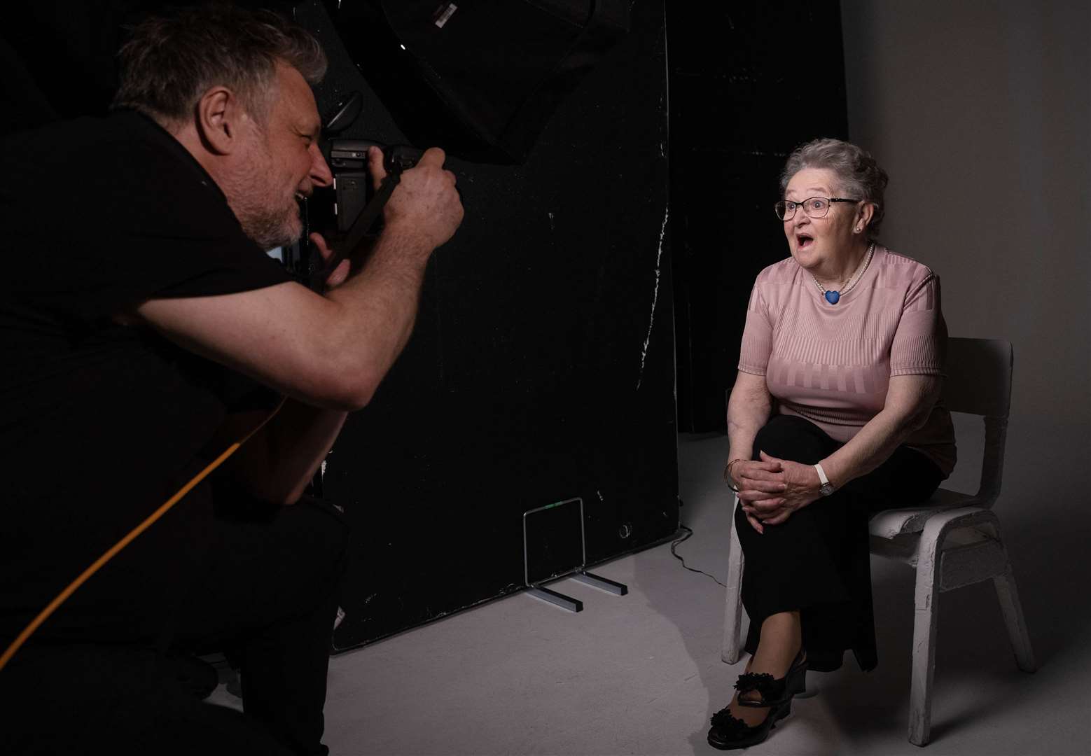 Beryl Fairclough, 76, from Barnsley, during a photoshoot with Rankin as part of a new exhibition led by NHS Charities Together (Matt Alexander/PA)