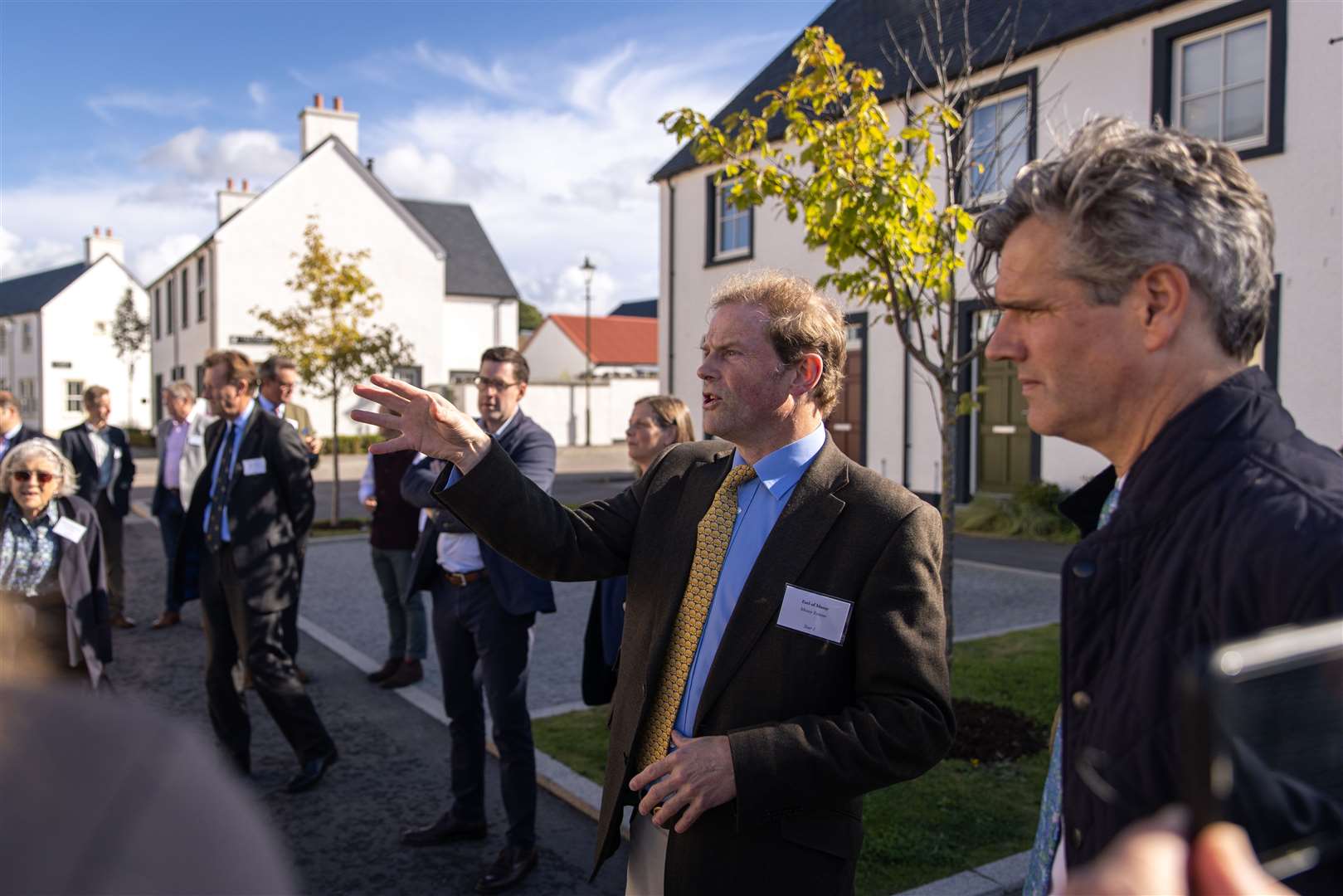 John Moray shows delegates around Tornagrain during the Prince's Foundation event to look at building sustainable new communities.