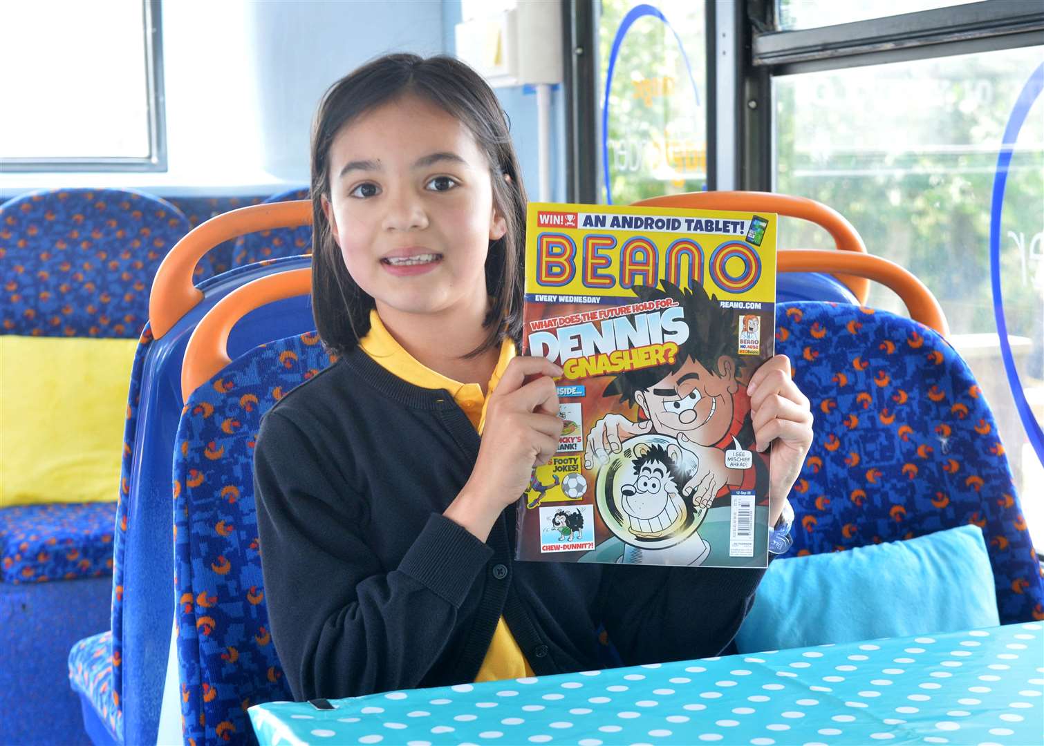 Cradlehall Primary School pupil Roni Brady has managed to get her comic strp into the Beano...Picture: Callum Mackay..