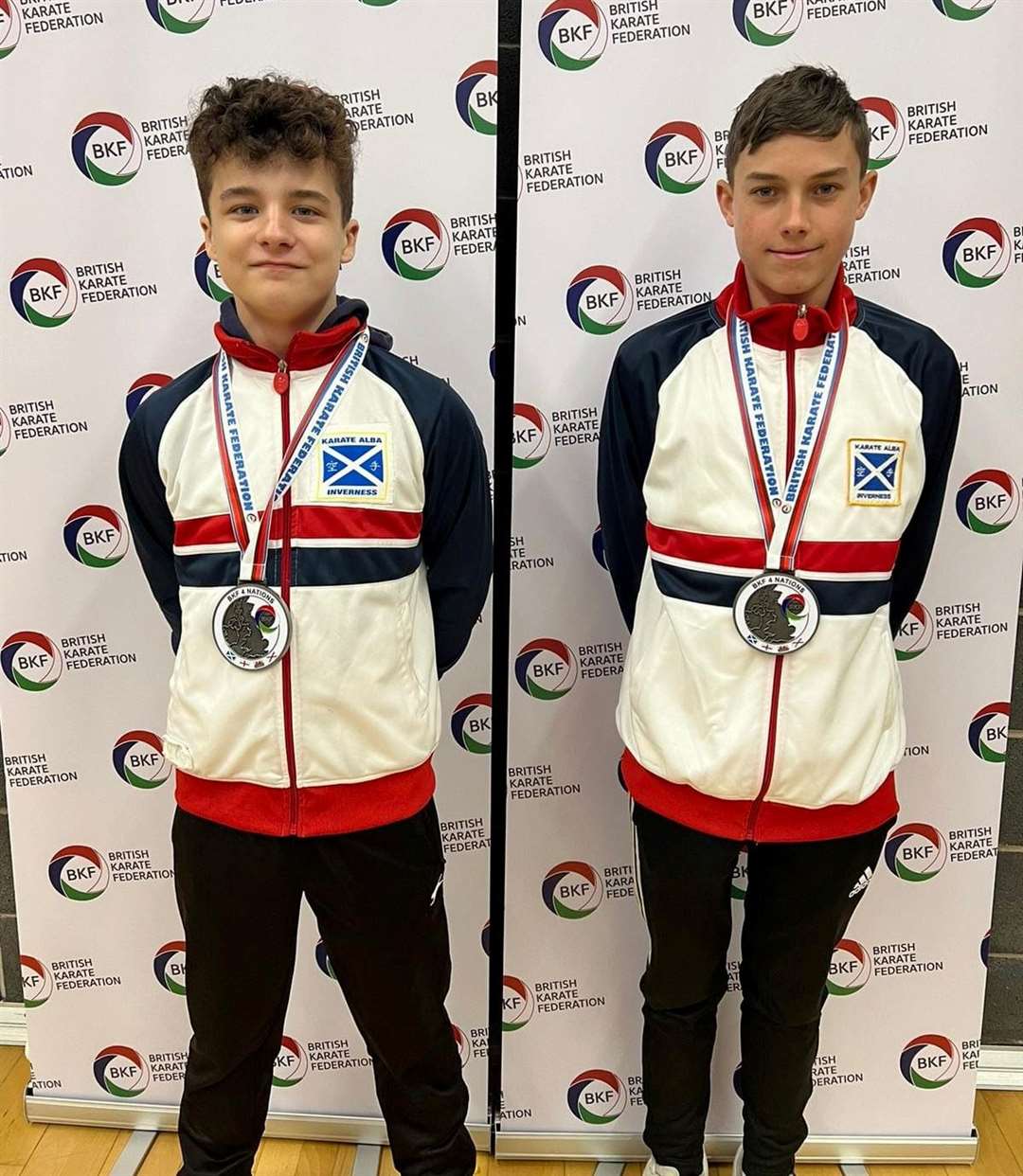 Karate Alba teenagers Jamie Borthwick and Theo Jenkins won silver in the pairs competition at the British Karate Championships in Durham last weekend.