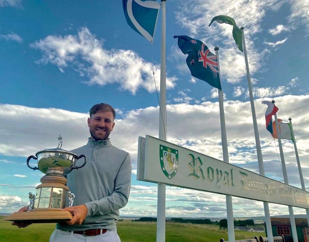 Royal Dornoch member Graeme Bethune claimed the Davidson Trophy during Shield week at the golf club. Pic: Matthew Harris