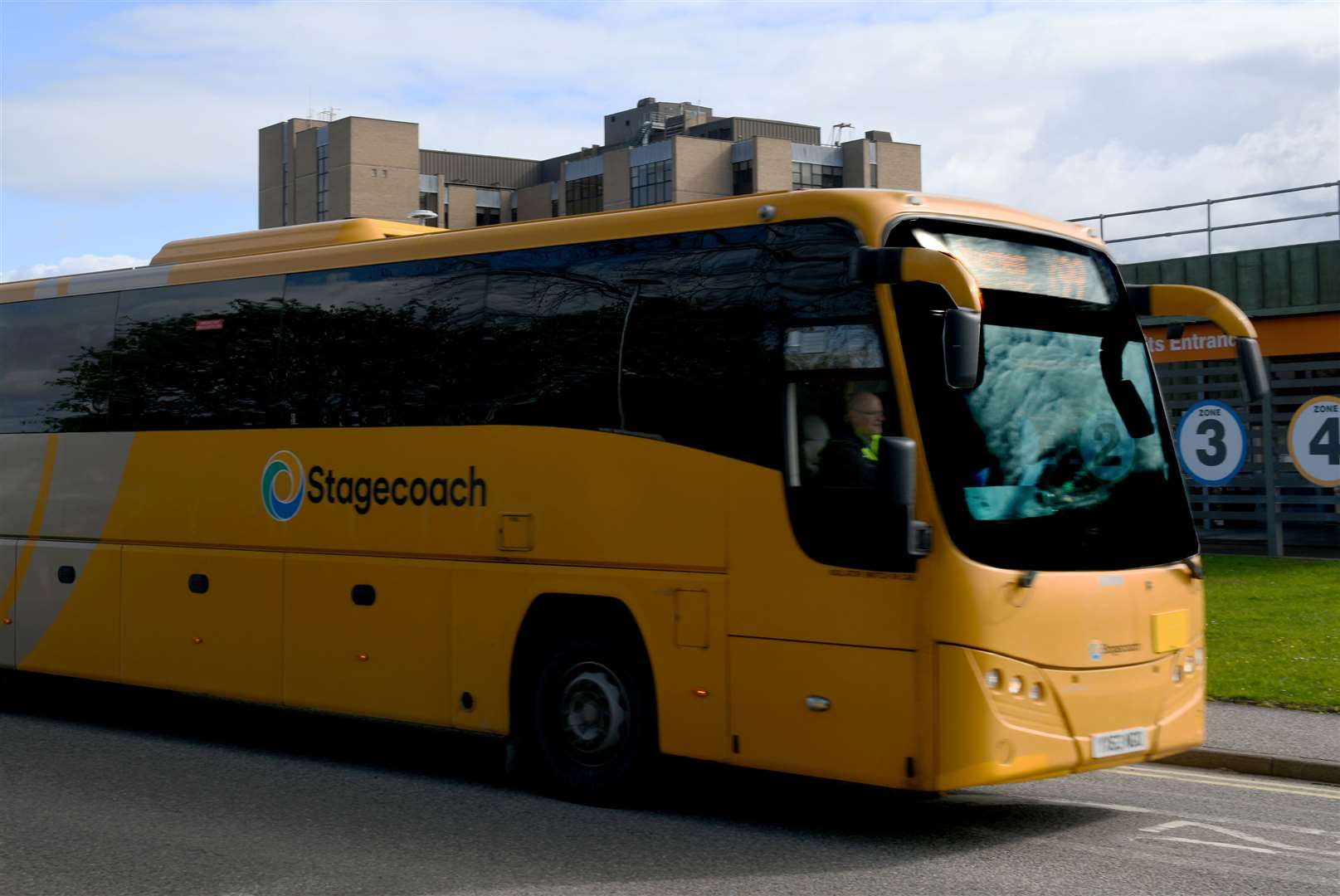 X99 Stagecoach bus leaving Raigmore. Picture: James Mackenzie.