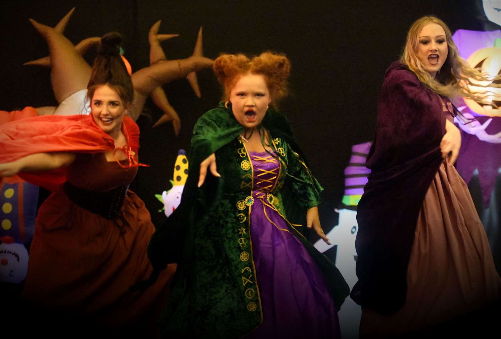 The Sanderson sisters, Heather Davidson, Maddison Cameron and Emily Macdonald. Picture: James Mackenzie.