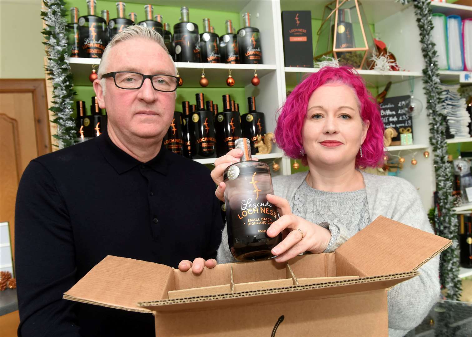 Kevin Ross and Lauren Cameron Ross of Loch Ness Spirits Limited.