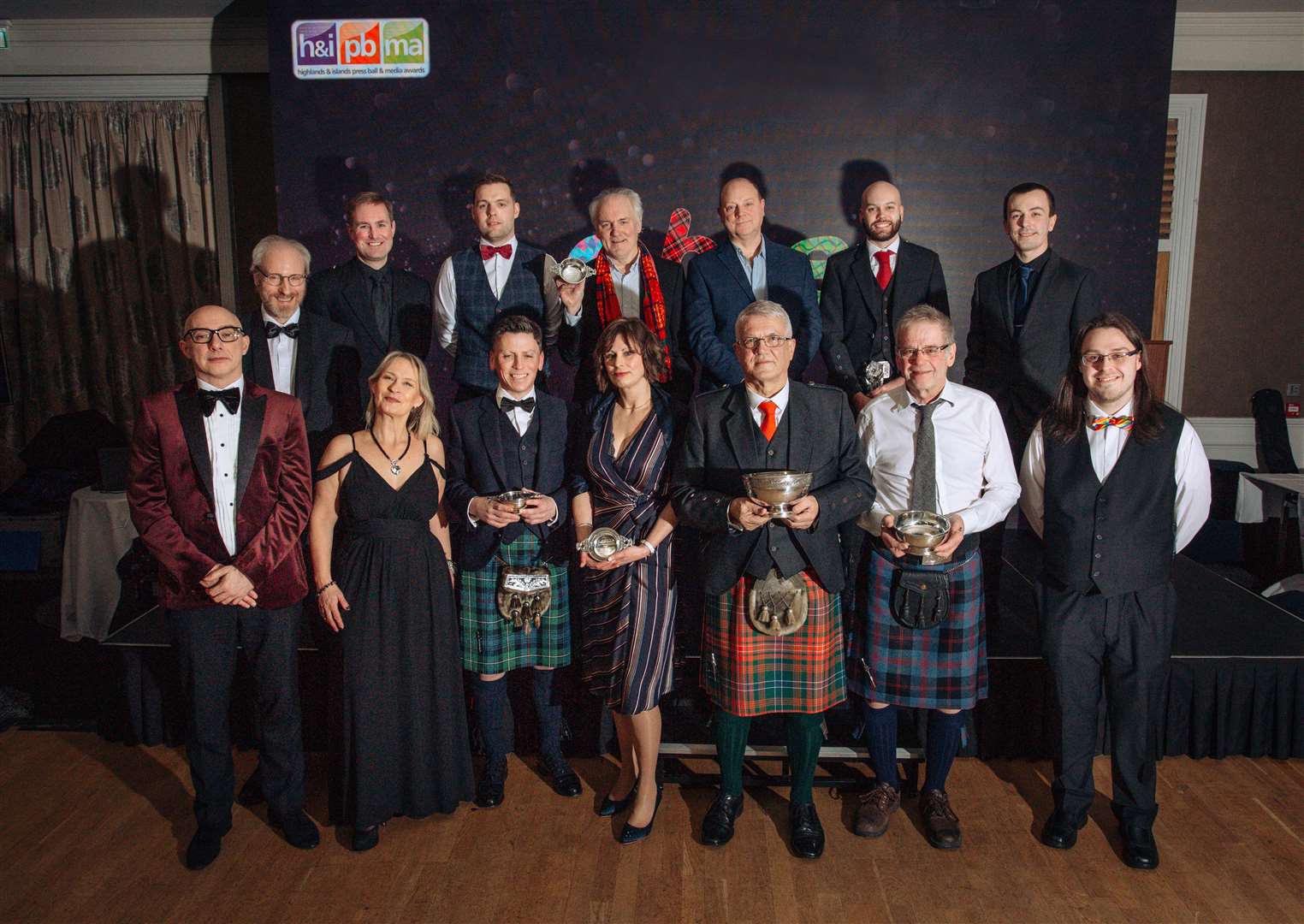 Winners at the Highlands and Islands Media Awards. Picture: Alison White.