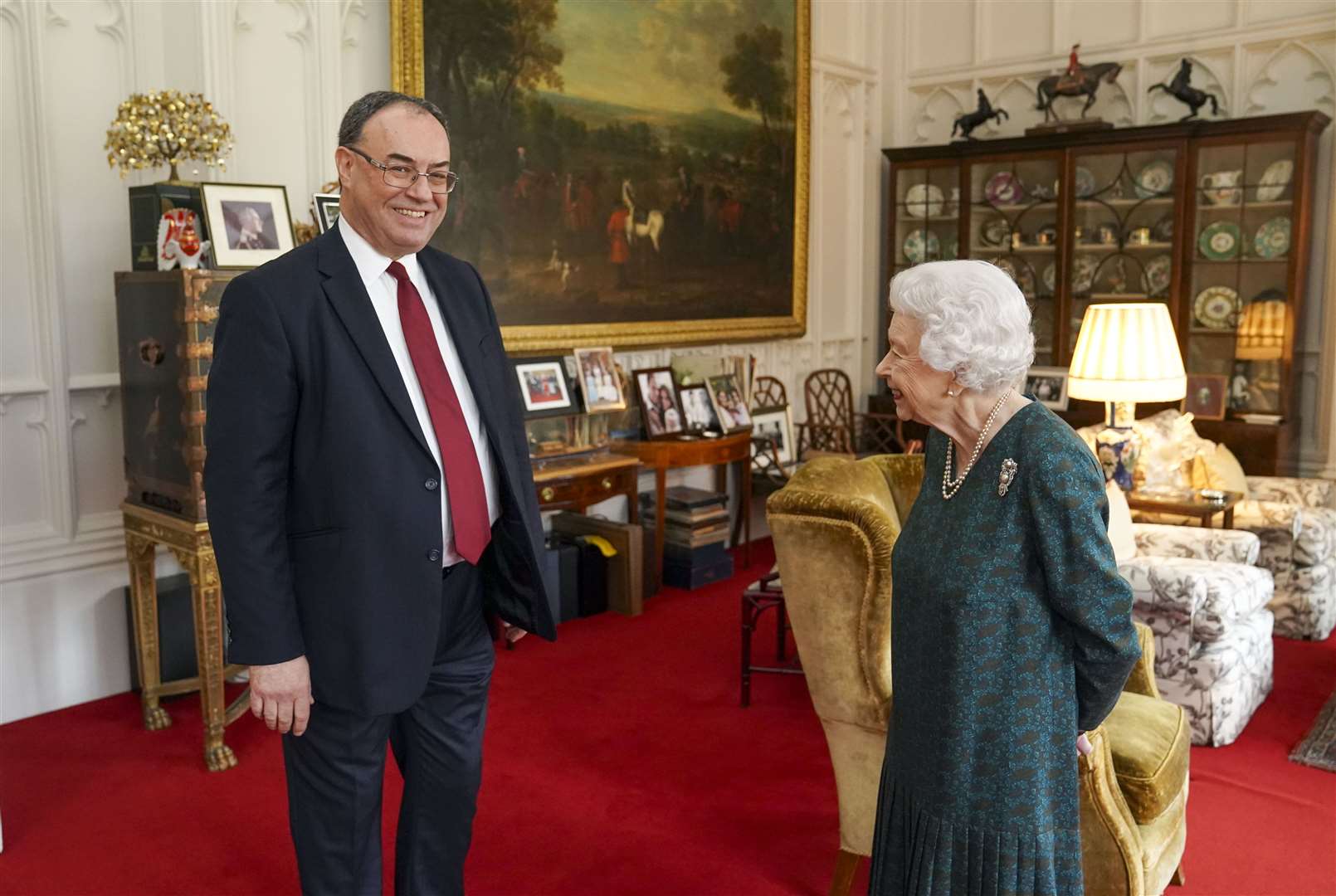 The Queen received the Governor of the Bank of England Andrew Bailey on Wednesday (Steve Parsons/PA)