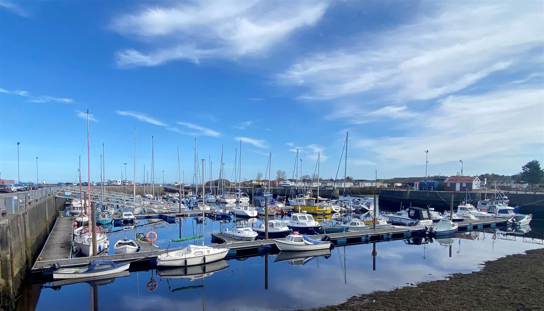 Nairn harbour on Easter Sunday. Picture: Michael Martin, Inverness