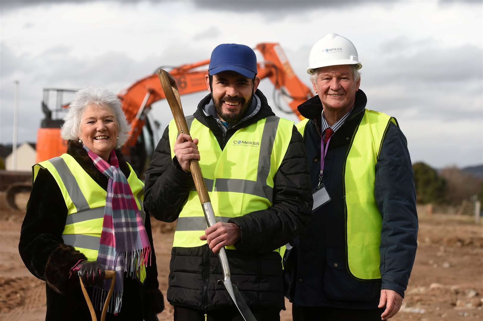 Elsie Normington and her son, Andrew, with David Sutherland, chairman of the Haven Appeal.