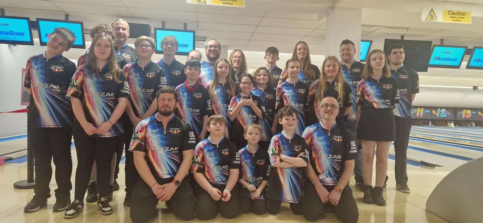 All of the Inverness competitors from the Rollerbowl Youth Bowling Club, who took 20 medals at the national event in Ayr.