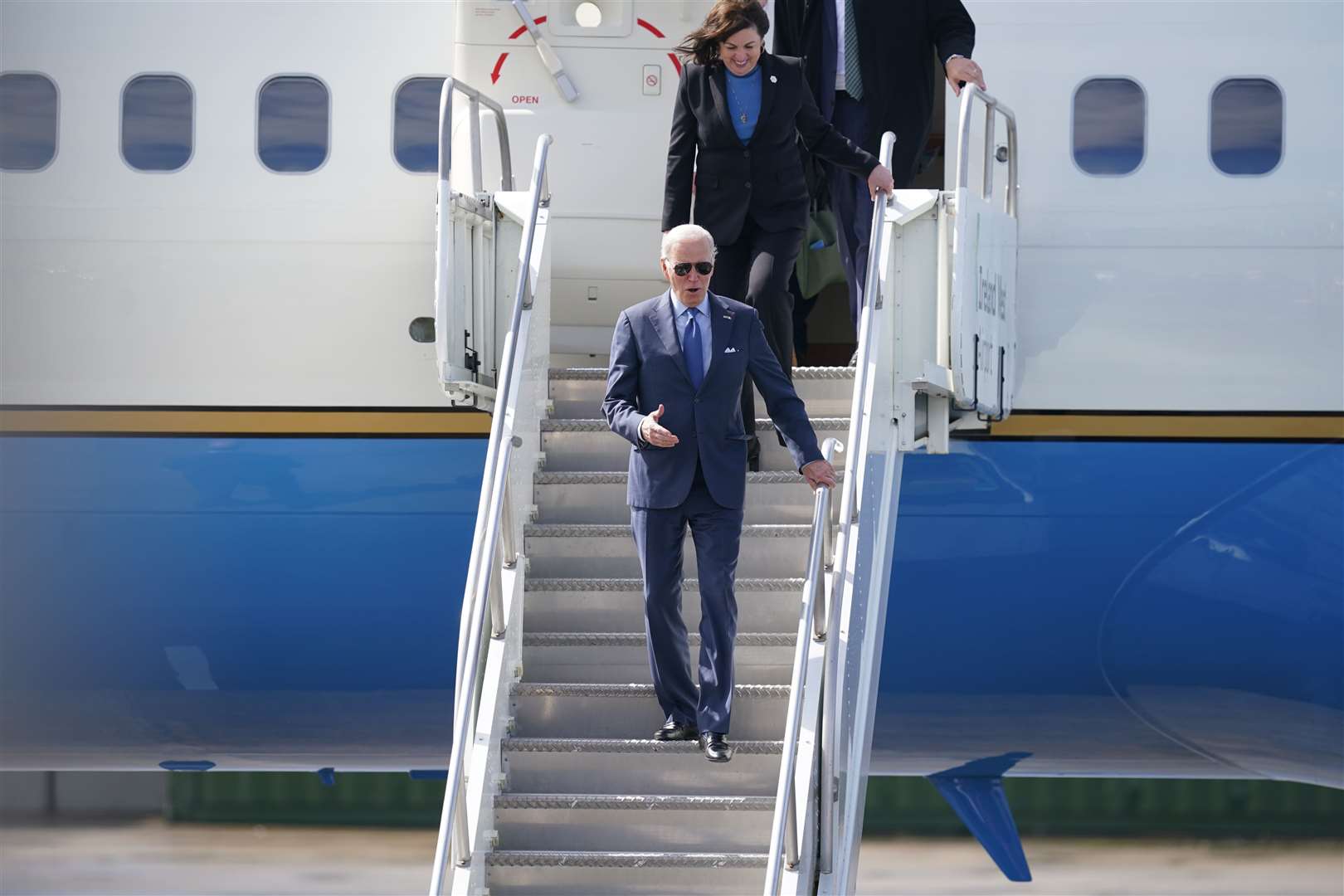 Joe Biden arrives at Ireland West Airport Knock on the last day of his visit (Niall Carson/PA)