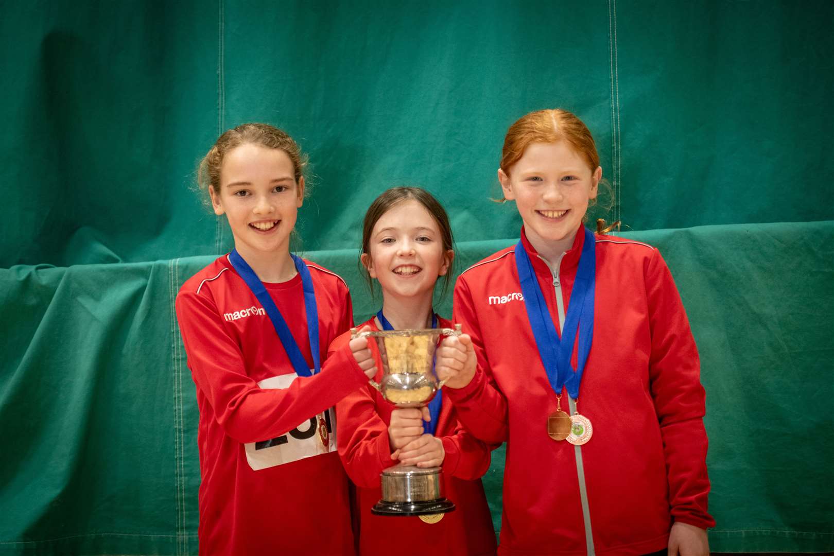 Primary Six and Seven Champions Girls Section 1 Kirkhill. Picture: Callum Mackay