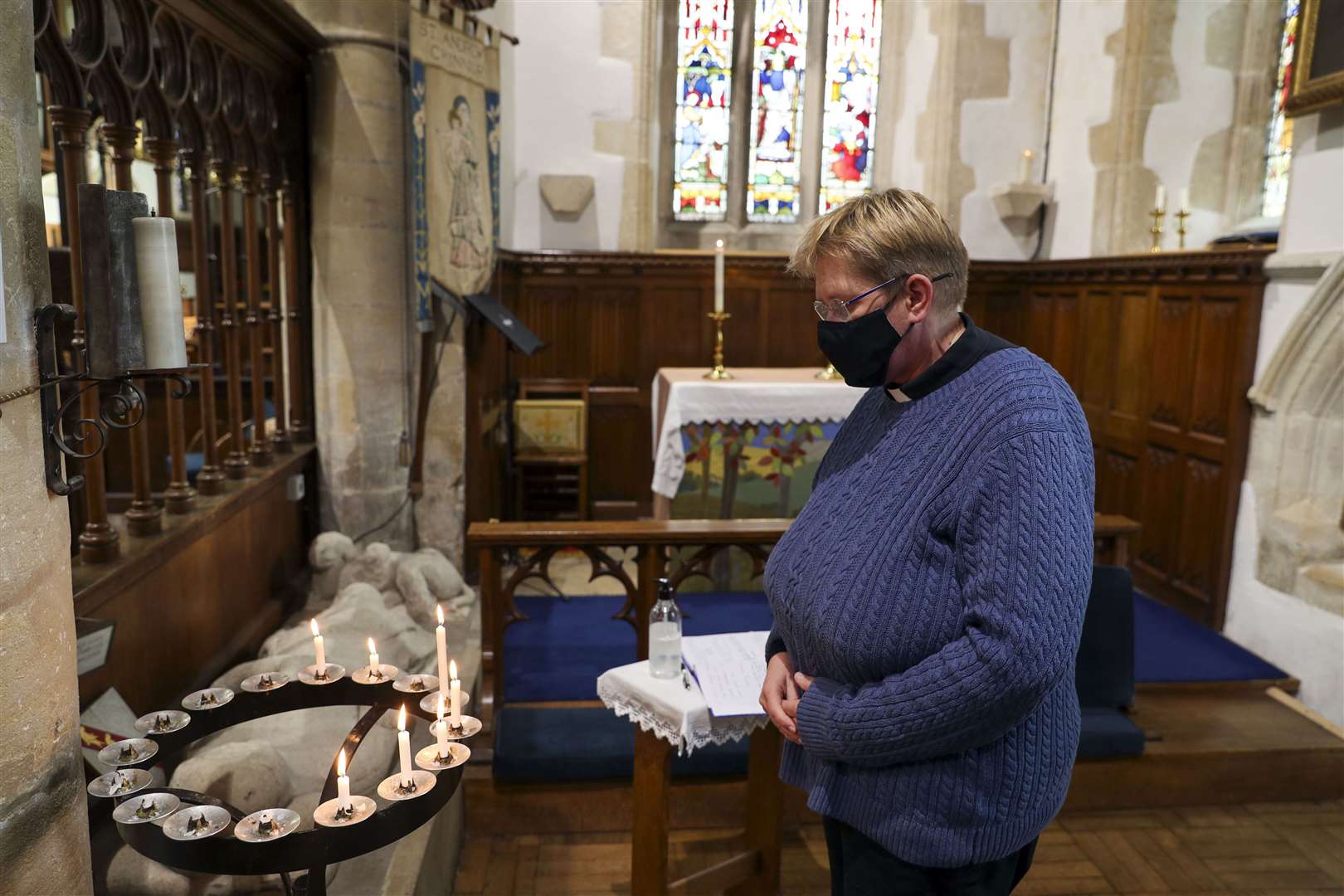 Reverend Jacky Barr at St Andrew’s Church, Chinnor (Steve Parsons/PA)