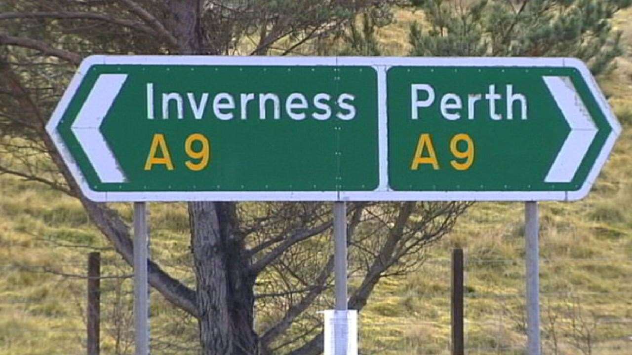 A9 road sign
