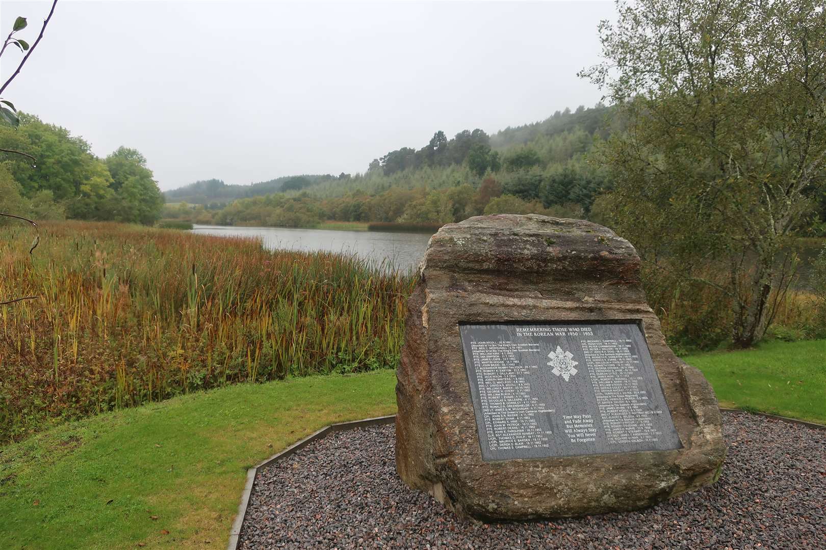 War memorial to those who died in the Korean War at Loch Kinellan.