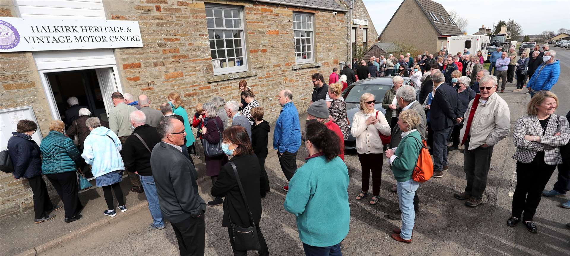 Members of the public throng into the new Halkirk Heritage and Vintage Motor Centre after the official opening on Saturday. Picture: James Gunn