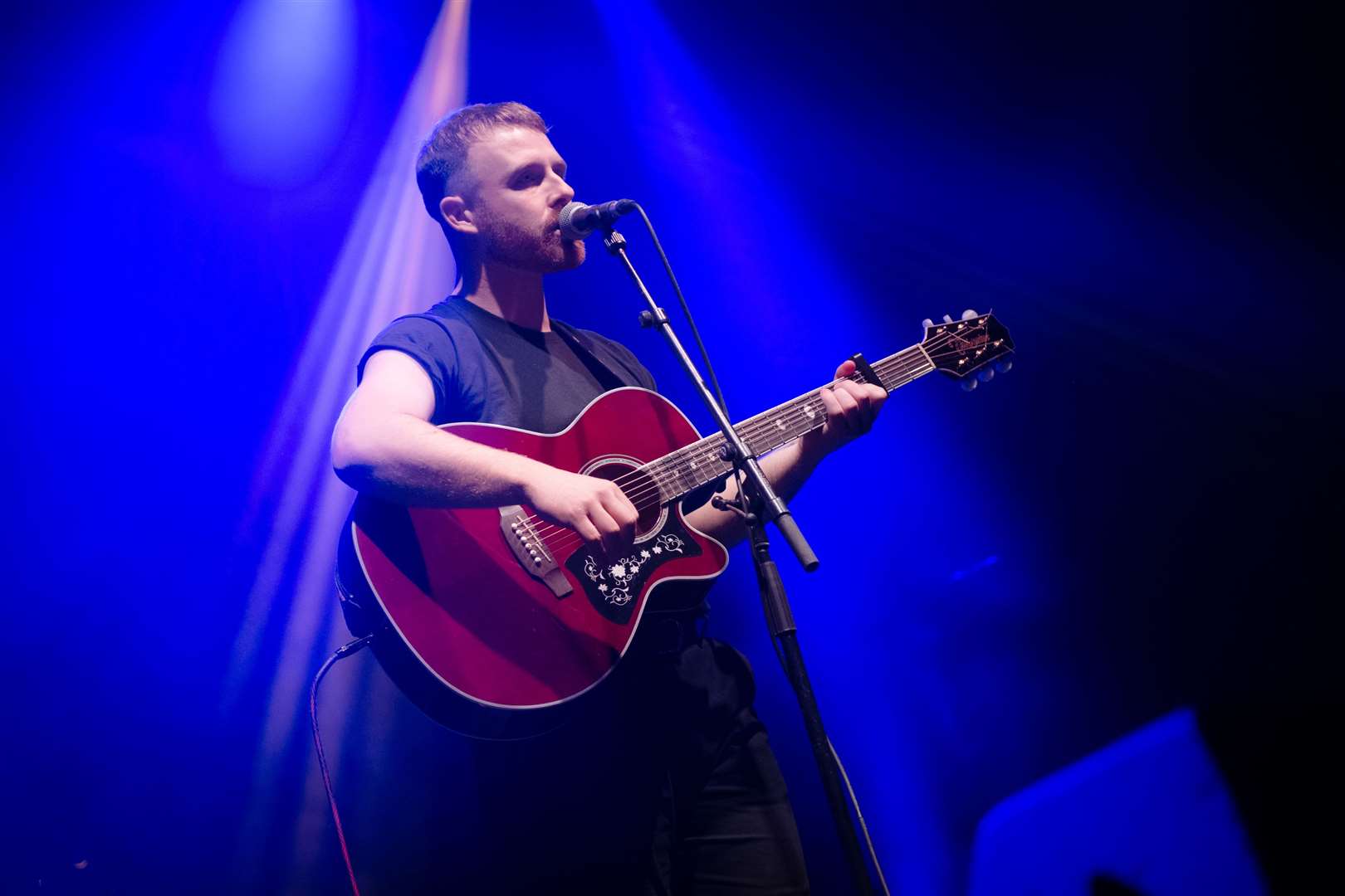 Dylan James Tierney stepped in at short notice as warm-up support act for Skipinnish - and made a few new fans from the applause. Picture: Callum Mackay