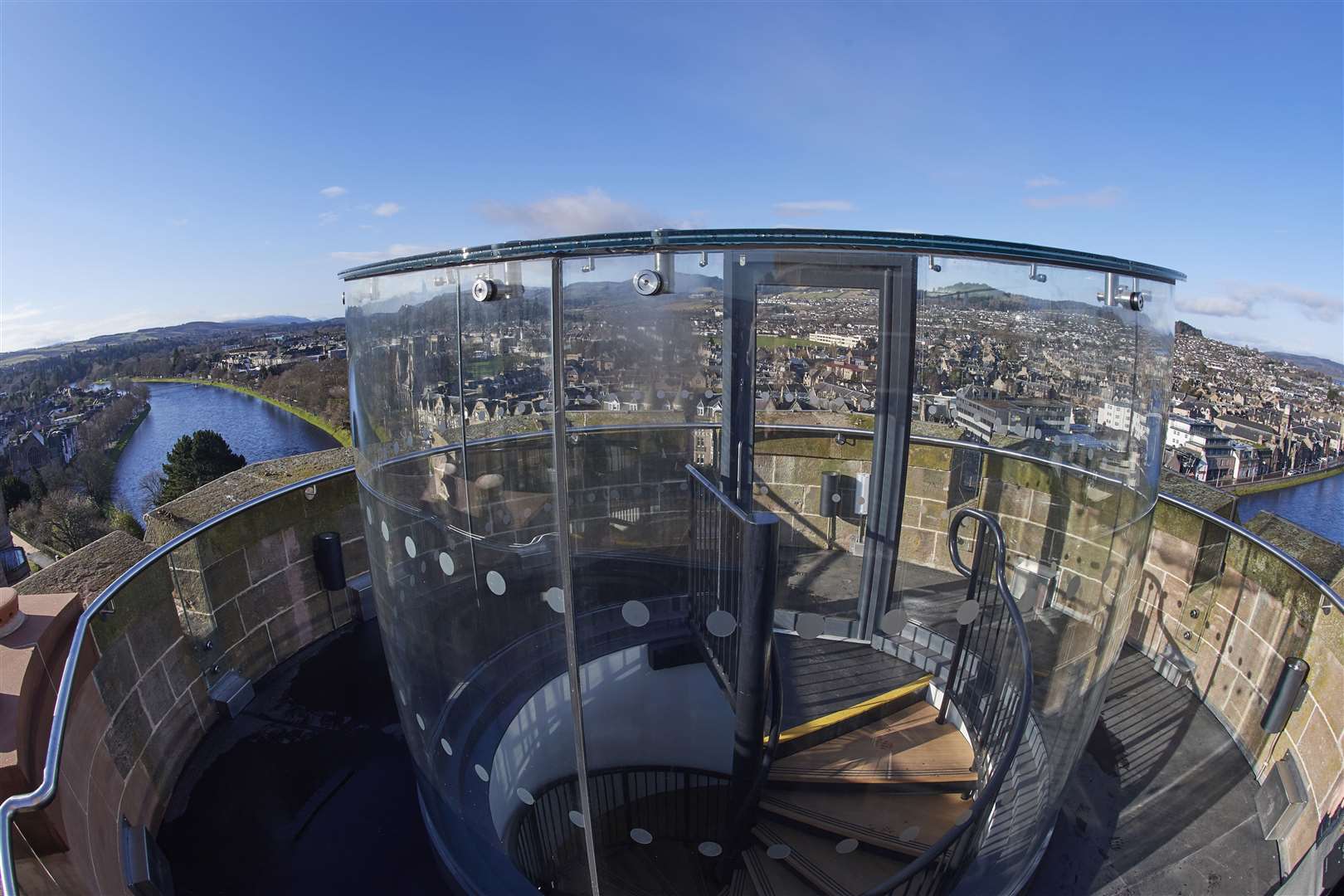 Top of the tower: Inverness Castle Viewpoint offers a spectacular outlook over the city. Picture: Gary Anthony/SPP