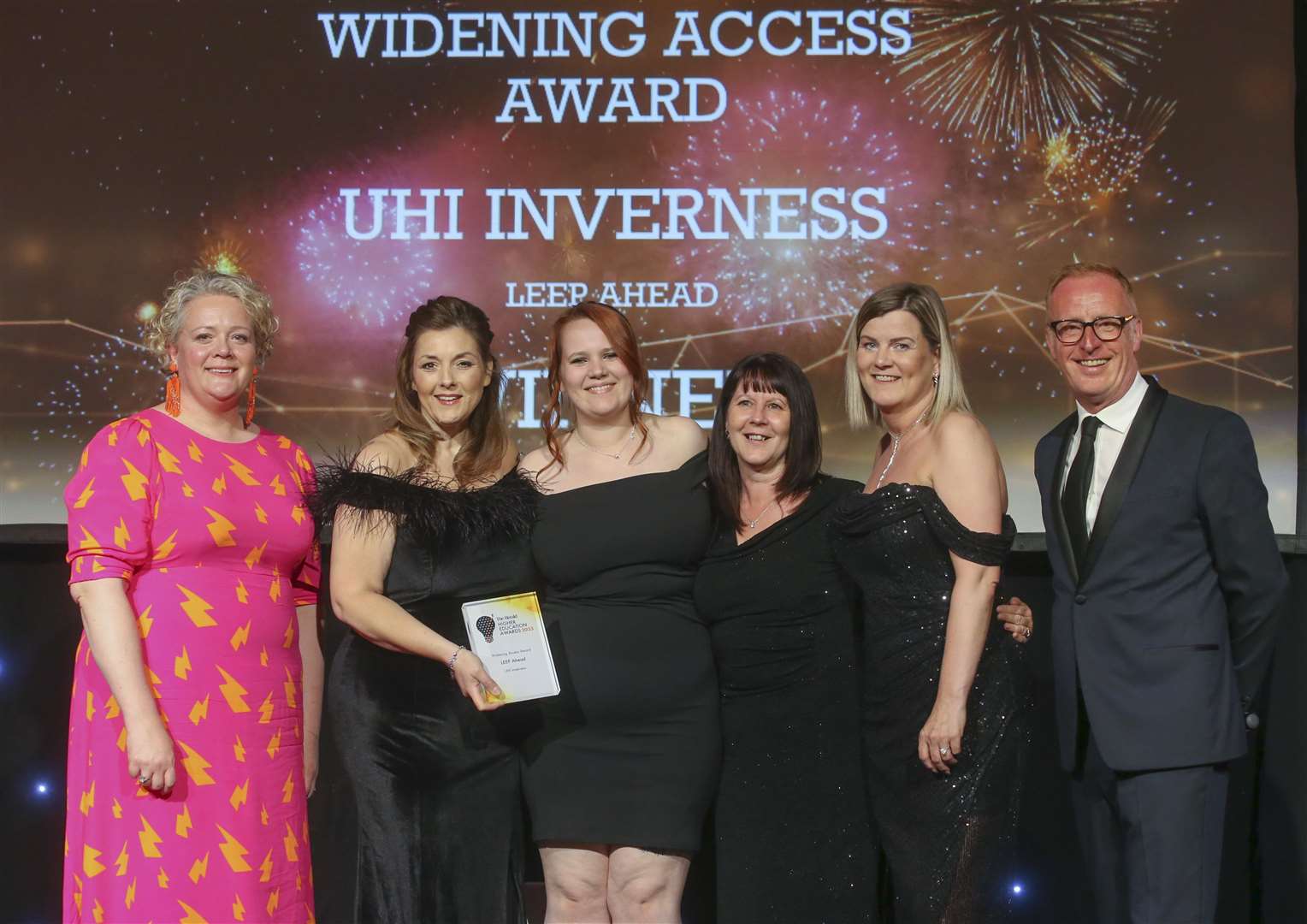 The LEEP Ahead team - Louise Martin-Theyers, Tabitha Rattray, Nina Gatt and Amanda Campbell - at the awards ceremony. Credit: Newsquest Scotland Events