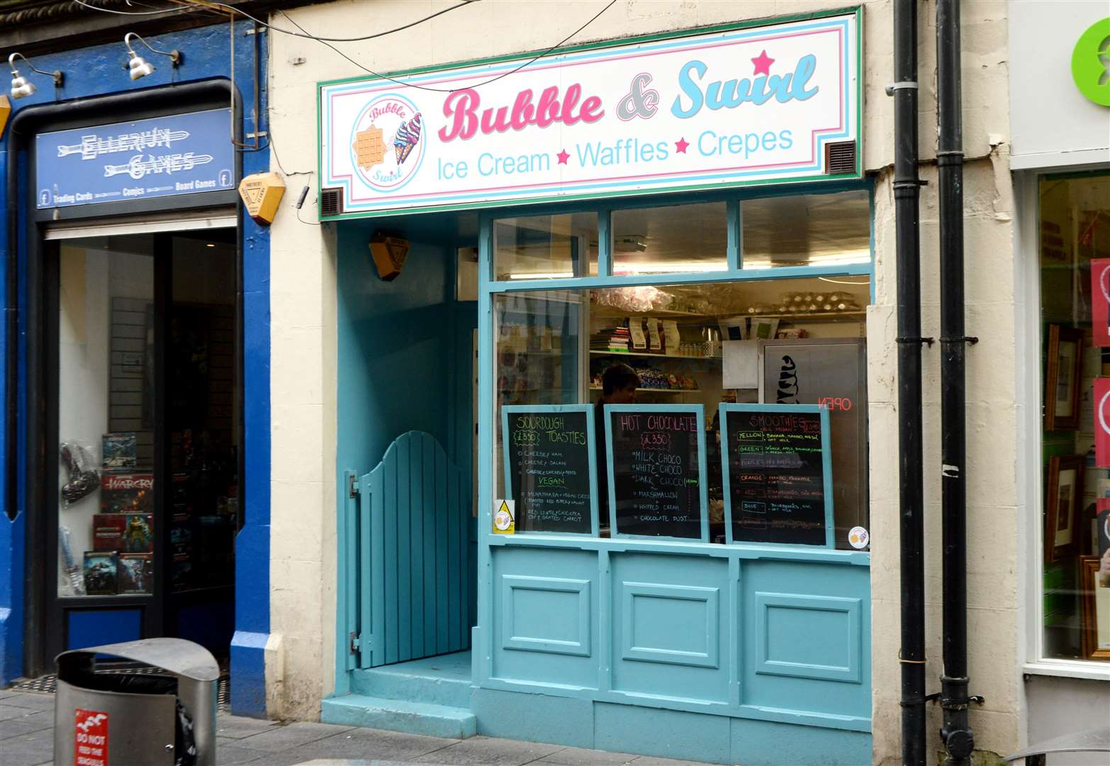 Bubble and Swirl in Lombard Street, Inverness, has closed.
