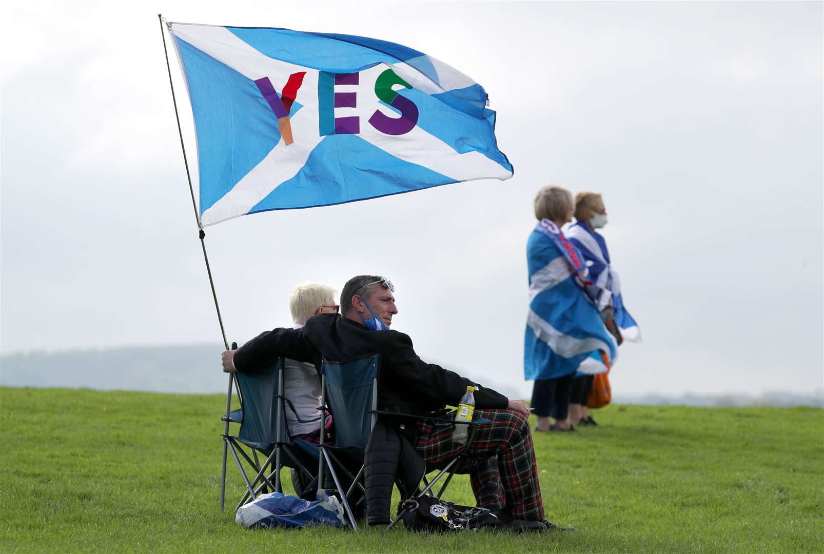 People take part in the All Under One Banner Scottish independence demonstration (Andrew Milligan/PA)