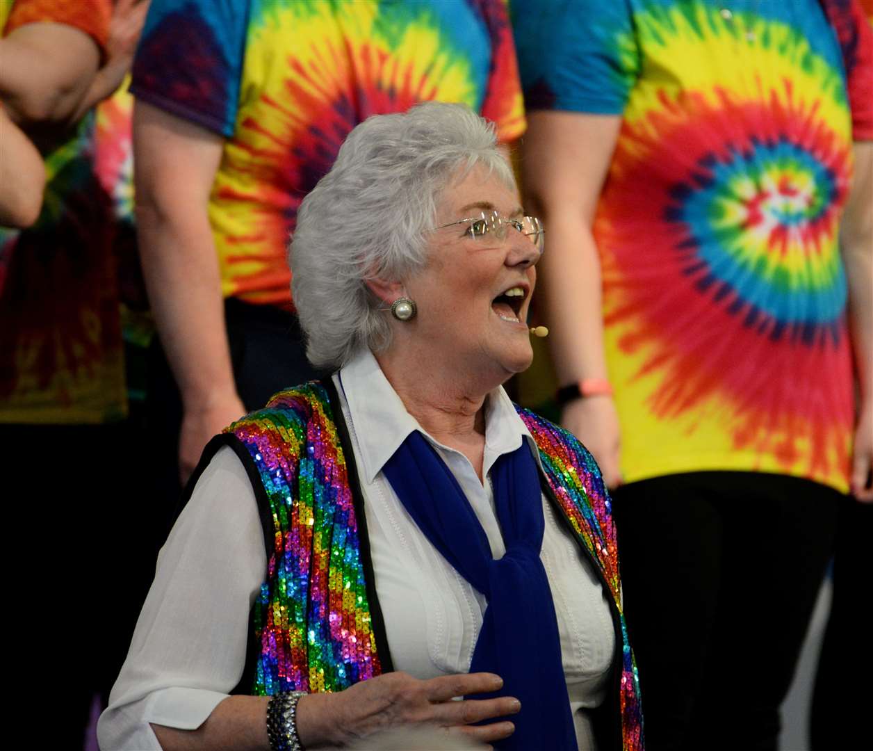 Elsie Normington was delighted at the return of the Big Spring Sing to the stage.