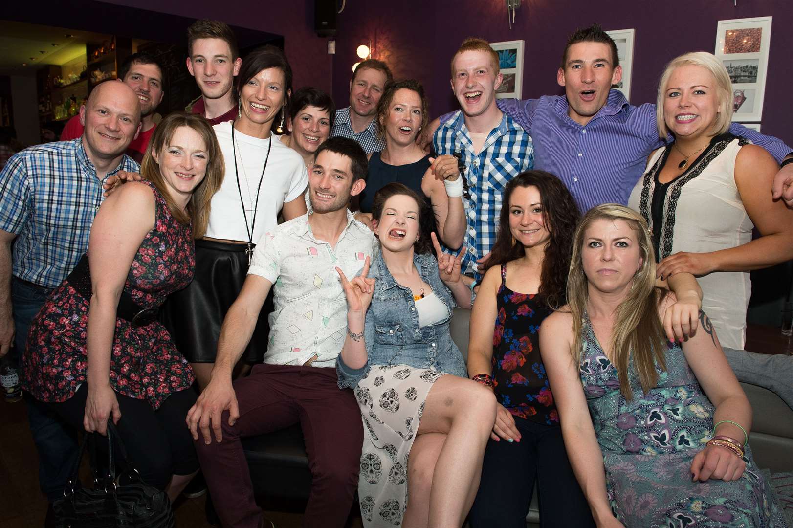 In BarOne is Scotty Wilson (seated white shirt) on his leaving do with the CrossFit Fitness Crew. Picture: Callum Mackay.