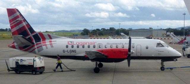 A Loganair aircraft.