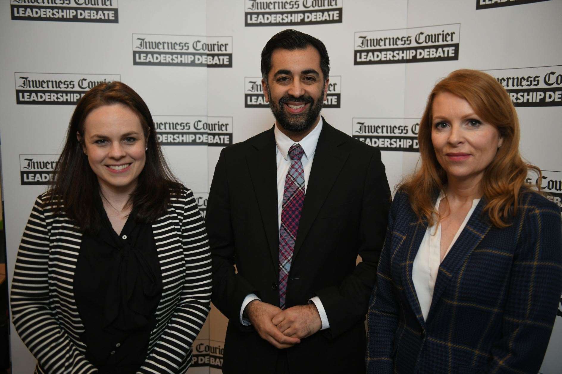 Kate Forbes, Humzah Yousaf and Ash Regan. Picture: James Mackenzie.