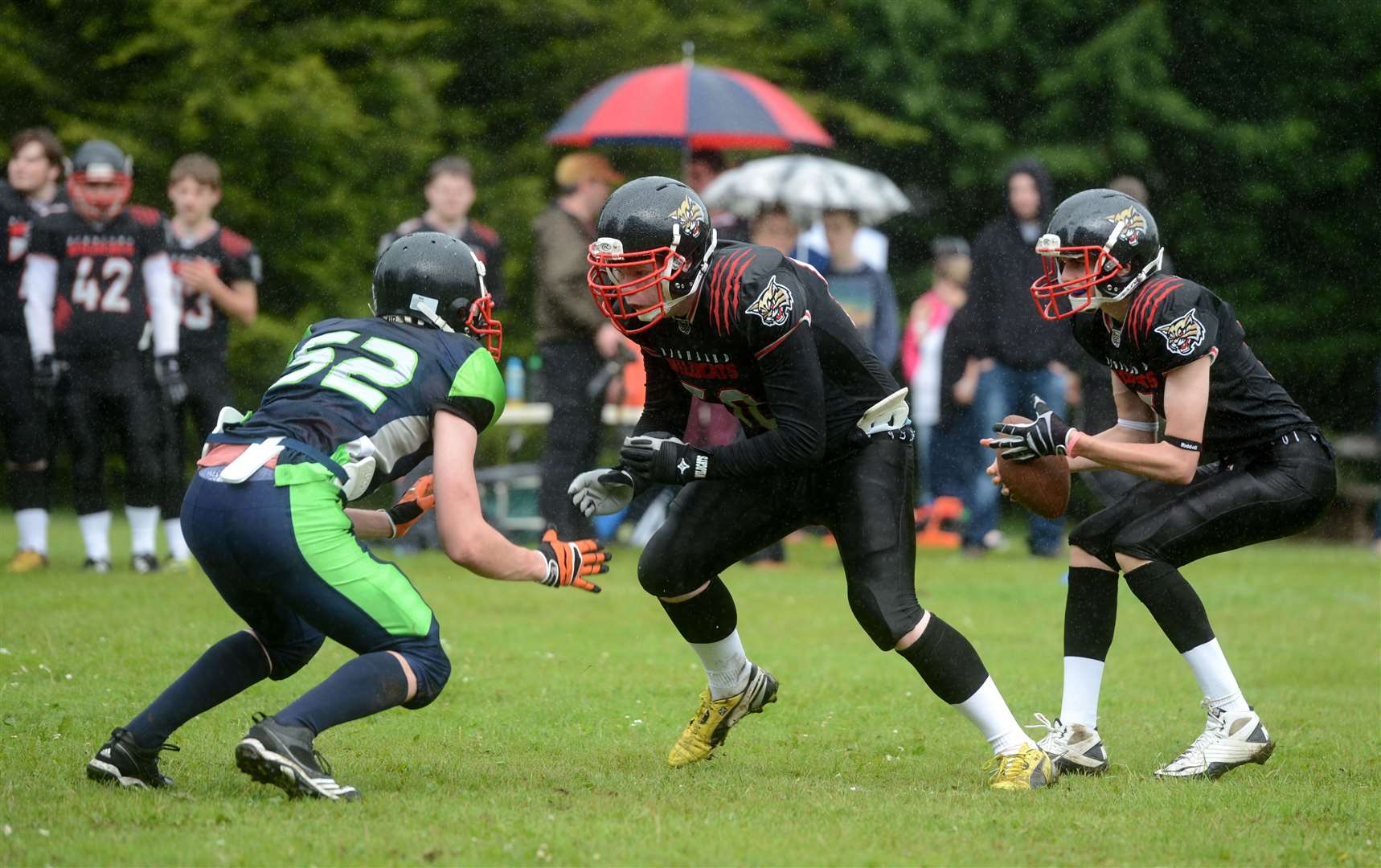 Ally Gibson (centre) played a key role in the Wildcats' 2014 and 2015 Britbowl victories.