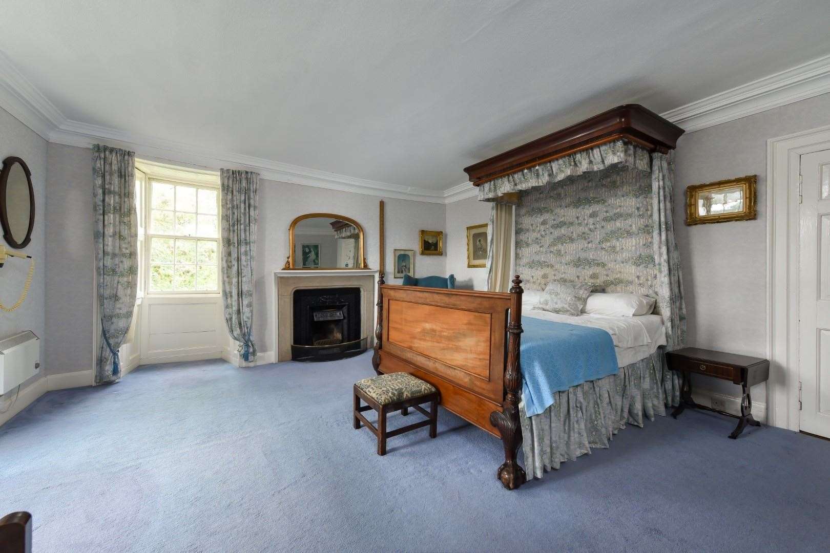 One of the bedrooms at Kilravock Castle.