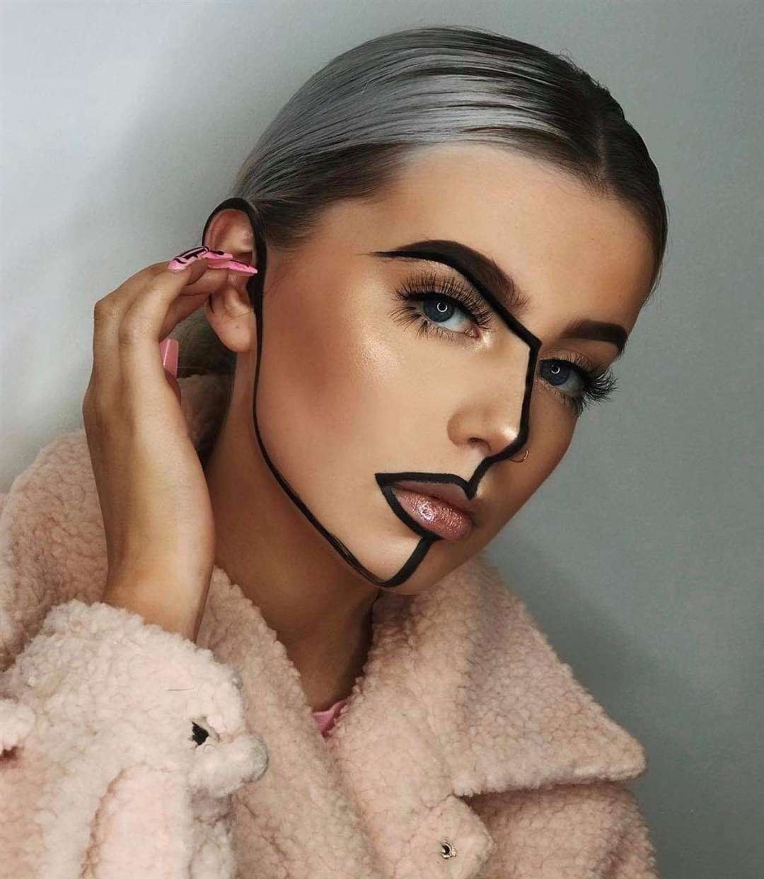 She has created an array of different looks using make-up.