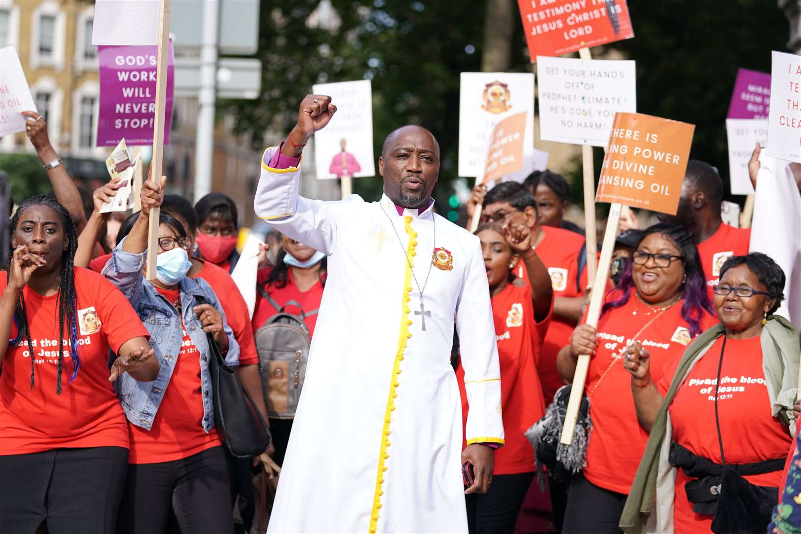 Bishop Climate Wiseman said he was inspired by a visitation from God telling him he is a prophet who can cure coronavirus (Kirsty O’Connor/PA)