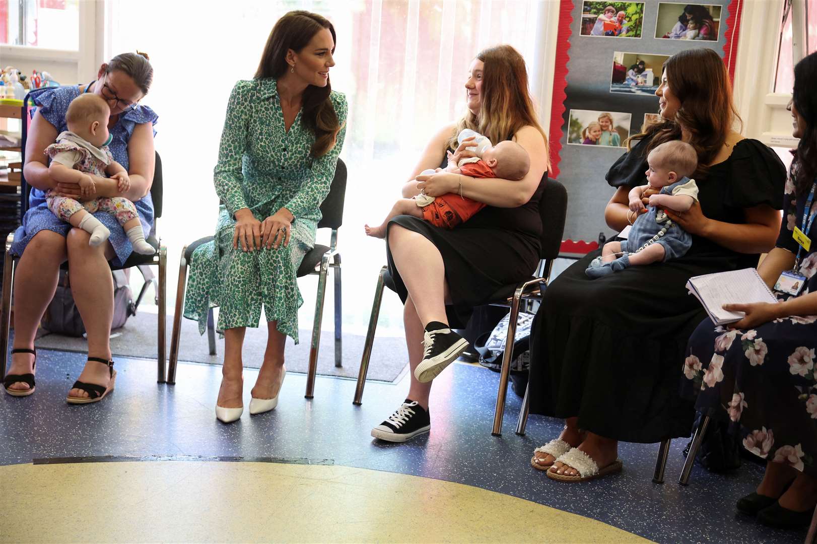 The Princess of Wales during her visit to the Nuneaton children’s centre (Phil Noble/PA)