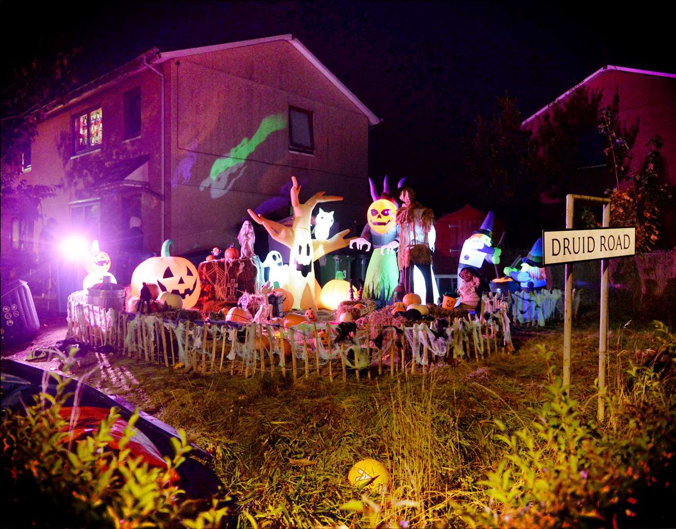 Halloween garden display in Druid Road. Picture: James Mackenzie