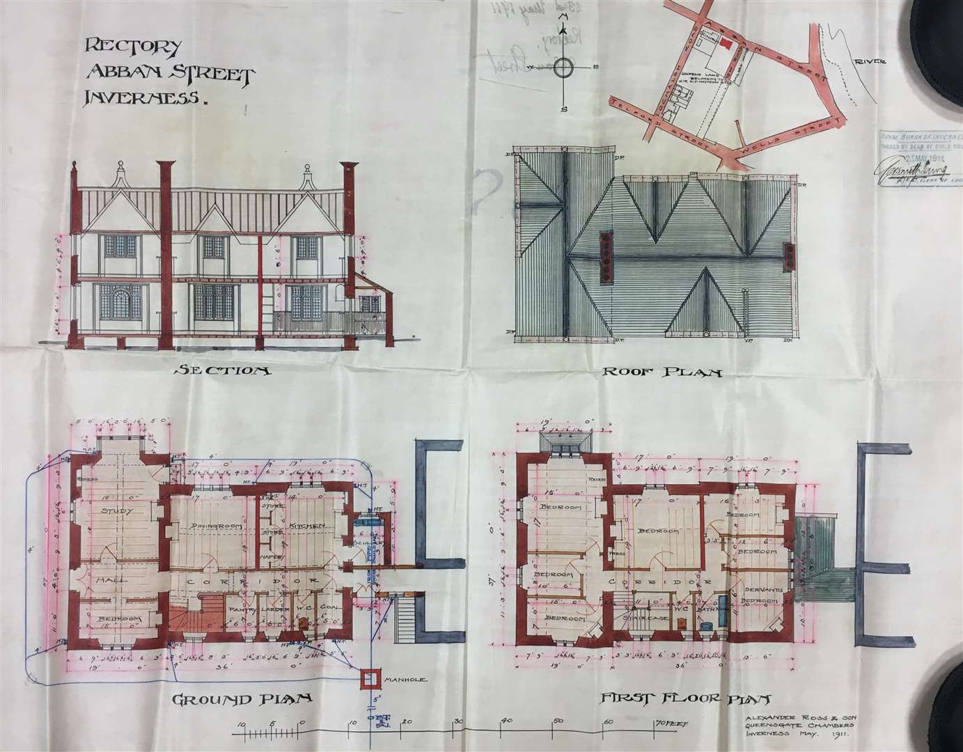 Rectory plans from 1911.