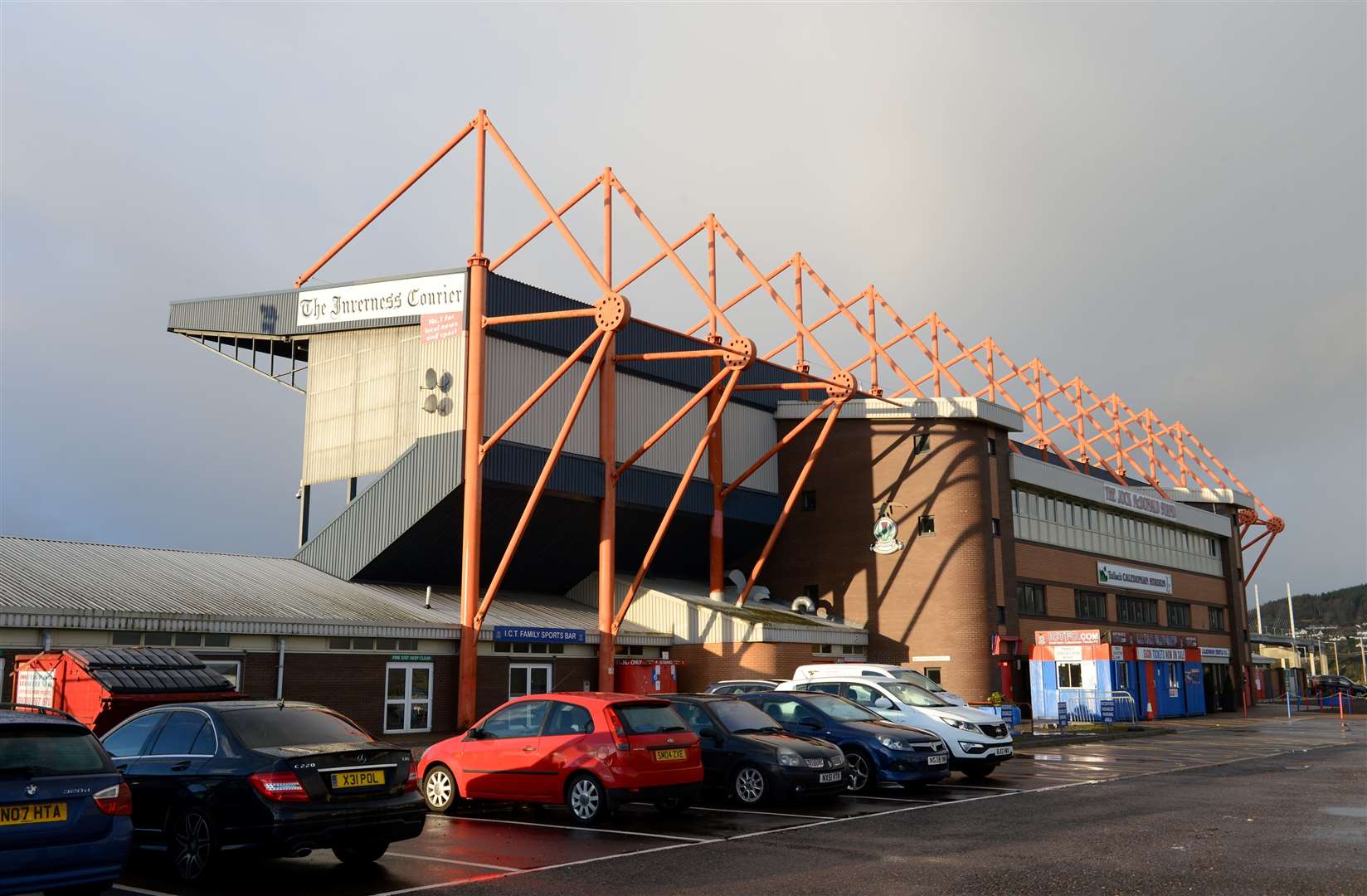 ICT's Caledonian Stadium, where the latest vandalism occurred and where the two teams met yesterday to discuss the issue.