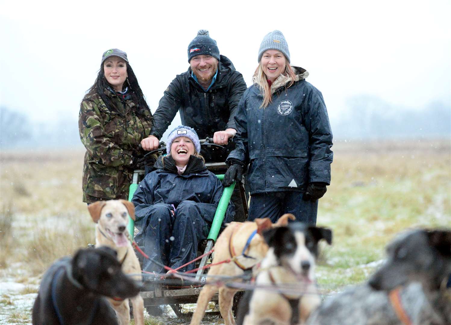 Amanda and Tobias Leask from Leask Racing Sled Dog Adventures kindly donated the fee for the session to the fundraiser. Pictures: James Mackenzie