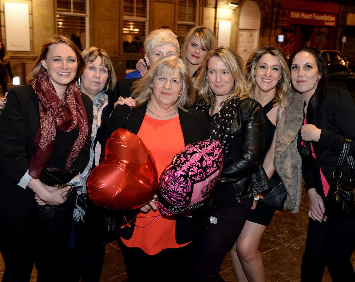 Liz Wilson (centre) on her hen night ahead of Valentines Day wedding. Picture: Gary Anthony.