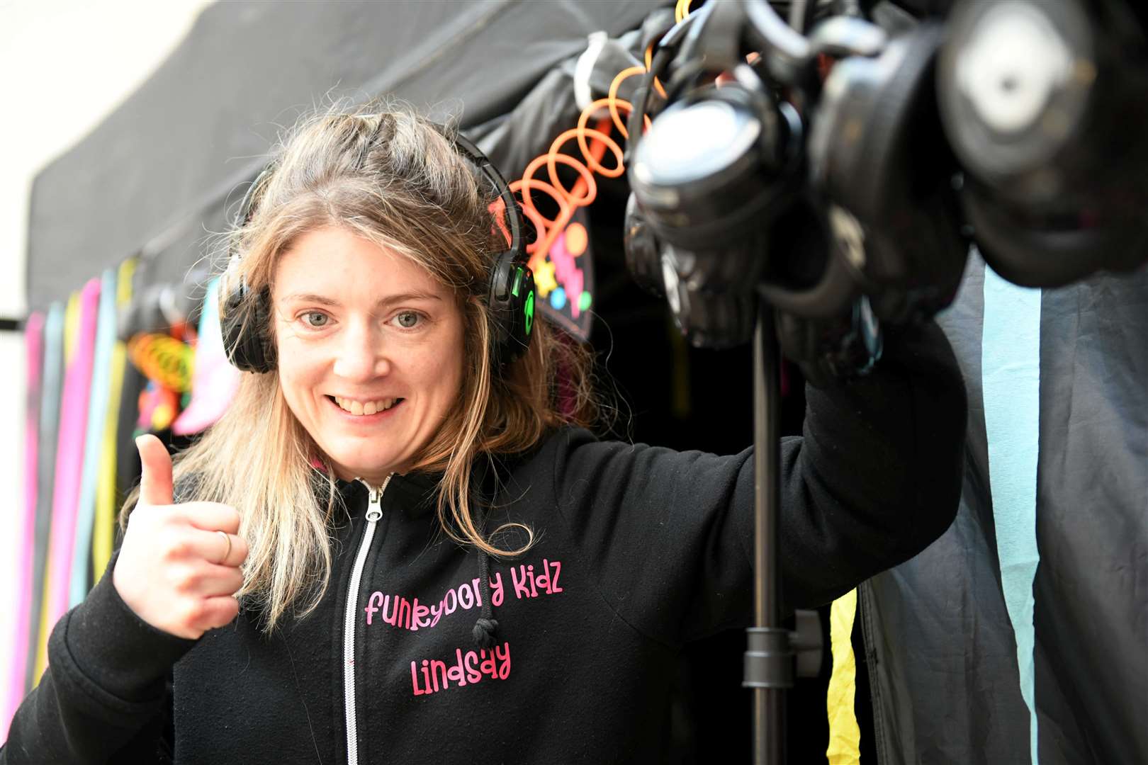 As well as boxing at a high level and being a mum to four, Lindsay Fulton runs Funkydory Kidz. Picture: Callum Mackay
