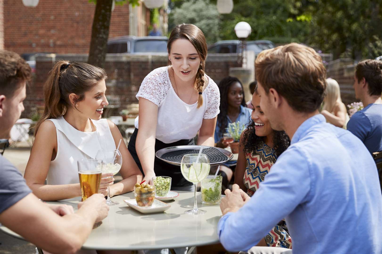 Pubs and restaurants with outdoor spaces will be the first to open.