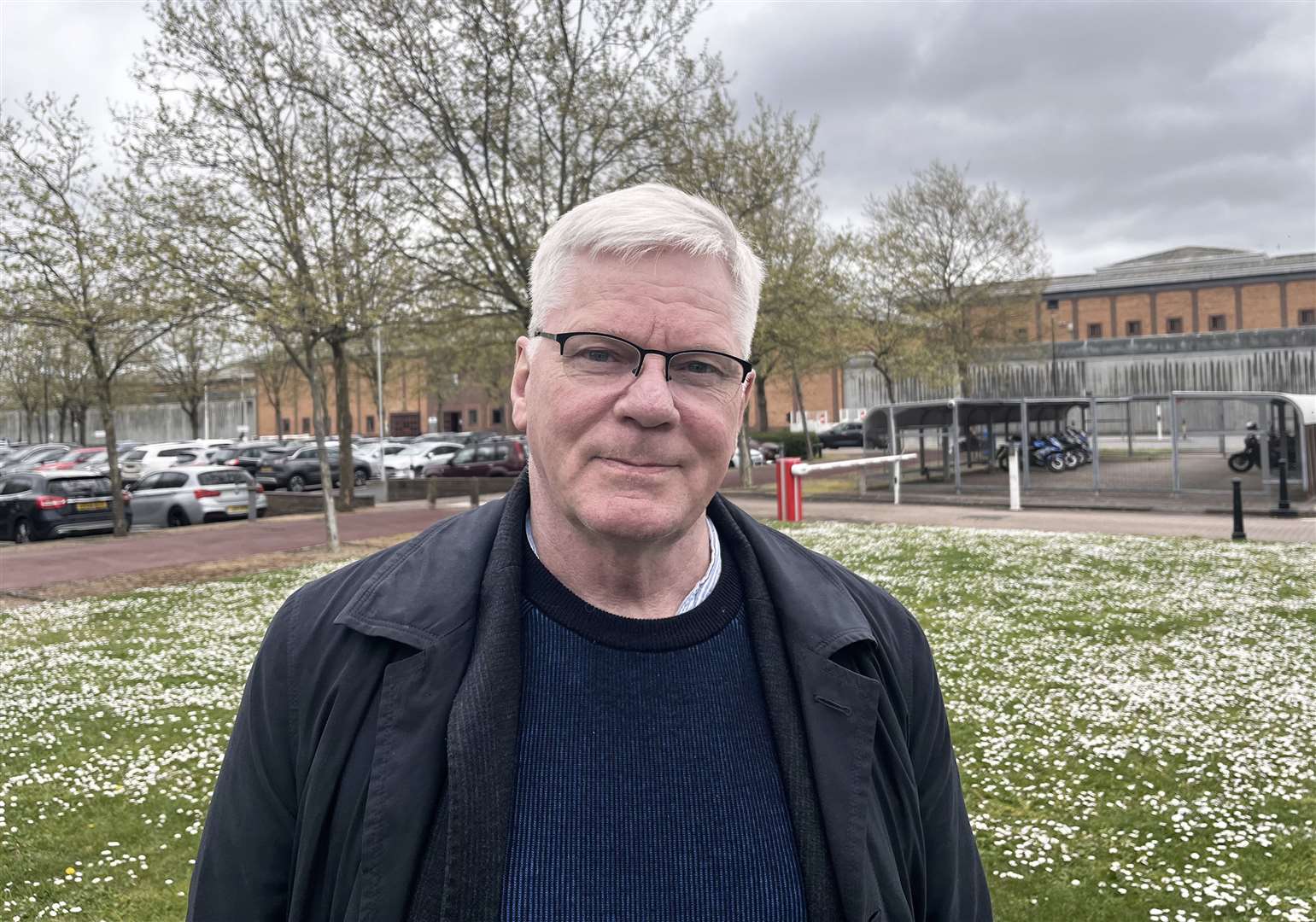 Kristinn Hrafnsson outside Belmarsh prison after speaking to Julian Assange, who has been imprisoned there for five years (Jamel Smith/PA)