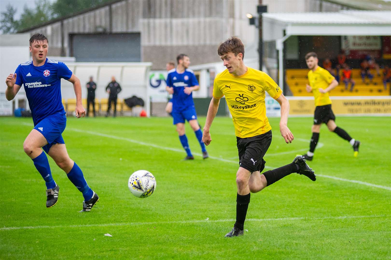 Kenny McKenzie in action for Nairn County against Lossiemouth. Picture: Daniel Forsyth.