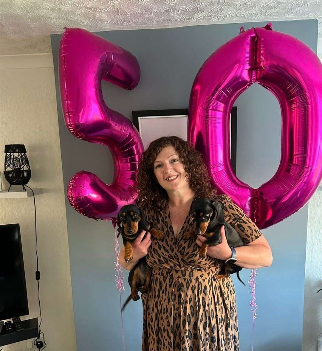 Sharon Fitzpatrick celebrating her 50th birthday.