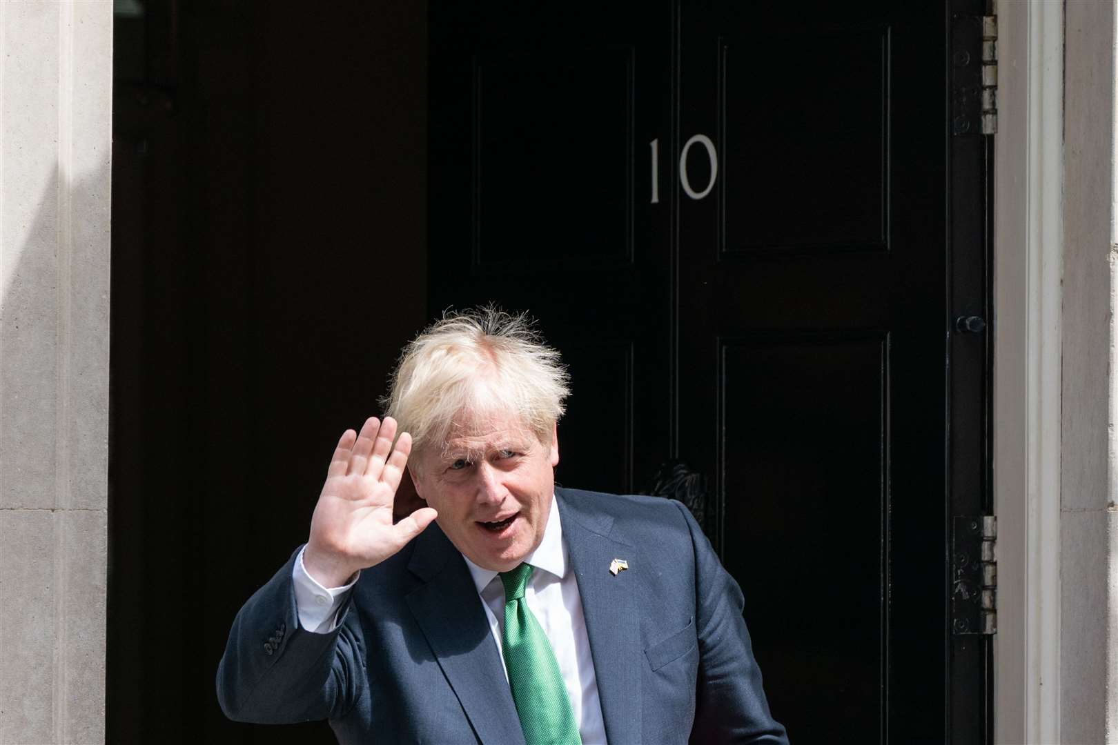 Then-prime minister Boris Johnson departing 10 Downing Street in July 2022 (Dominic Lipinski/PA)