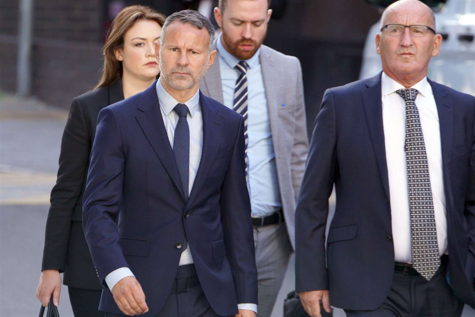 Ryan Giggs arrives at Manchester Crown Court (Peter Byrne/PA)