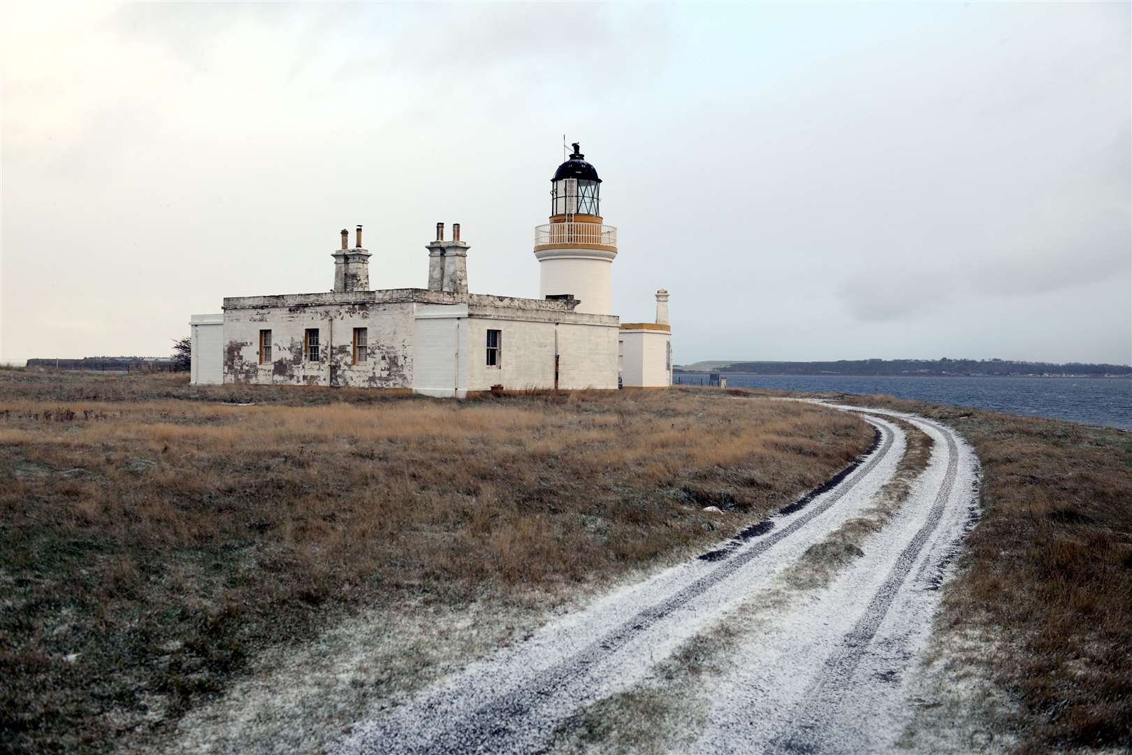 Snow at Chanonry Point. Picture: James Mackenzie.