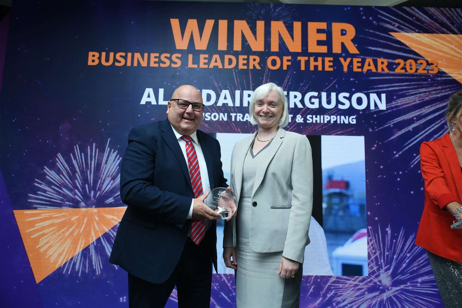 Alasdair Ferguson won the business leader of the year award. Picture: James Mackenzie.