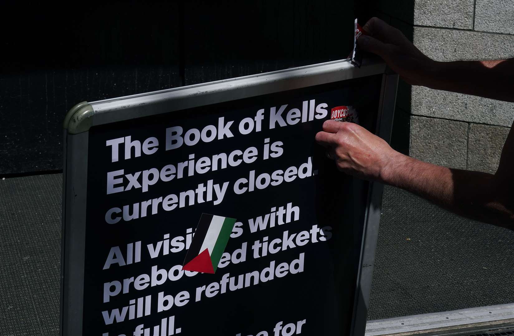 The Book of Kells has been closed to the public due to the protest (Brian Lawless/PA)