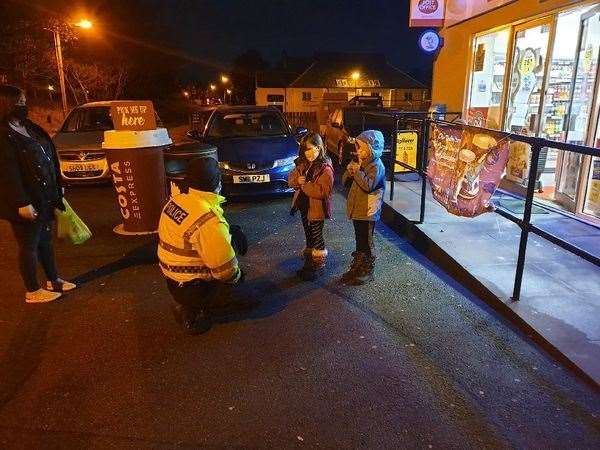 Police on the beat in Croy in Ardersier and Croy last night.